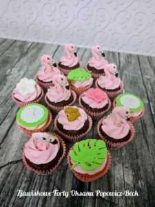 Muffinki z flamingami
