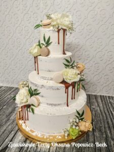 Drip cake na wesele Mielno